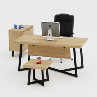 Hellbrauner Designer Schreibtisch BÃ¼romÃ¶bel Designer Tische Holz Neu