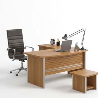Hellbrauner Eckschreibtisch BÃ¼romÃ¶bel Luxus Office Einrichtung Design