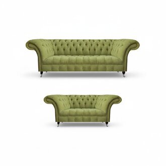 HellgrÃ¼ne Wohnzimmer Chesterfield Couchgarnitur Moderne SitzmÃ¶bel 2tlg
