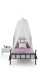 Himmelbett Metall Bett Schlafzimmer Set Nachttisch WeiÃ MÃ¶bel Schlafzimmer 2tlg