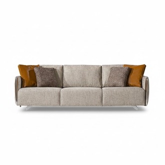 Hochwertig Sofa 4 Sitzer Farbe Grau Wohnzimmer Design Stil MÃ¶bel Moderne
