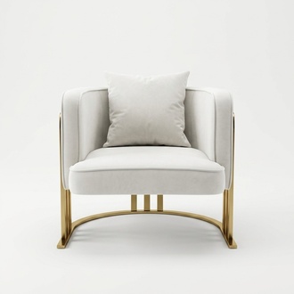 Hochwertig Textil Sessel Stilvolle Weiß Sessel modern Sessel Fernseh Couch