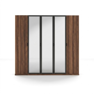 Holz Braun Kleiderschrank Schlafzimmer Modern Design MÃ¶bel Schrank
