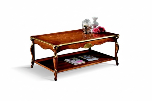 Design Holz Italienische MÃ¶bel Barock Stil Braun Couchtisch Wohnzimmer Tisch Neu