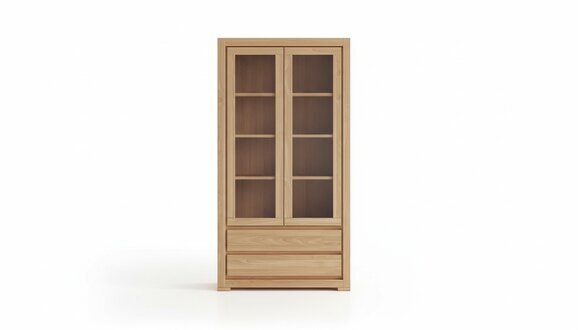 Holz Vitrine Wohnzimmerschrank Vollholz Schrank Holz SchrÃ¤nke Glas Vitrinen Neu