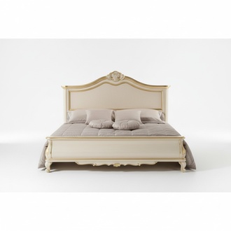 Holzdoppelbett Luxusdesign SchlafzimmermÃ¶bel Klassisch Beige