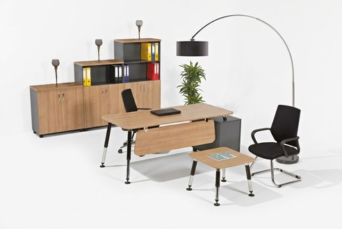 HolzmÃ¶bel Arbeitszimmer Schreibtisch Aktenschrank Couchtisch Set Tisch 3tlg