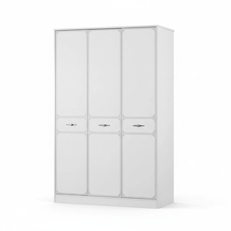 Holzschrank Luxus Kleiderschrank Schrank MÃ¶bel Holz WeiÃ 3 TÃ¼r