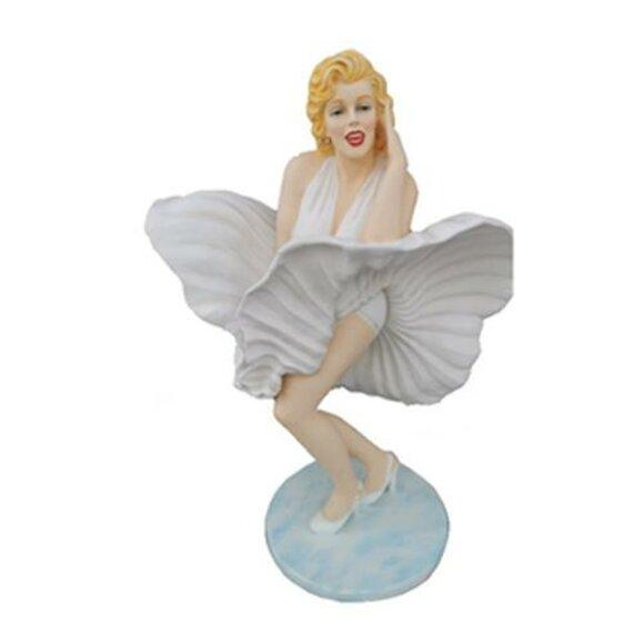 Abstrakte Figur Marilyn Monroe Skulptur LebensgroÃ Kleid 60er Stil