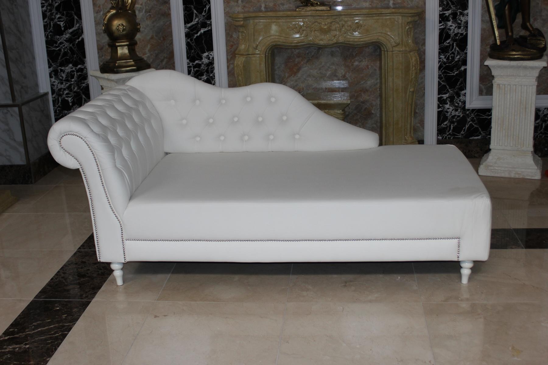 Lounge Chesterfield Sofa Liege Polster Liegen Chaiselongues Club WeiÃ Neu Sofort
