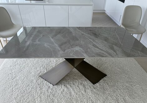 Luxus Esstische Design Tisch Edelstahl Stein MÃ¶bel Esszimmer Modern SÃ¤ule Sofort