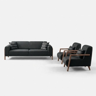 Inspirierendes Design: stilvolles Sofa und Sessel fÃ¼r einen gemÃ¼tlichen Raum