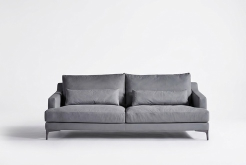 Italienische Designer MÃ¶bel Hochwertige Dreisitzer Couch Polster Leder Sofa Neu