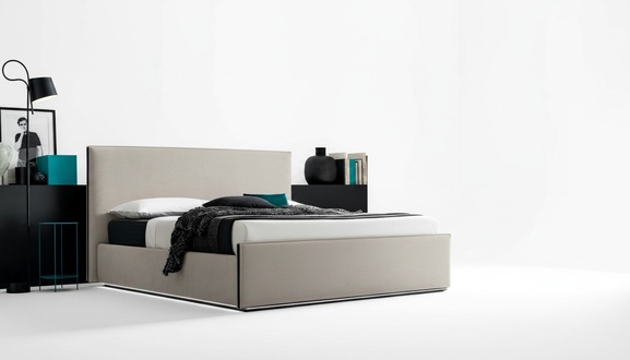 Italienische MÃ¶bel Design Bett Schlafzimmer Betten Leder Hotel Luxus Polster Neu