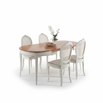 Italienische MÃ¶bel Designer Holz Tisch Sitz Polster Ess Zimmer 4x StÃ¼hle