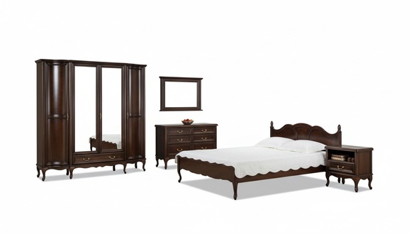 Italienische Stil MÃ¶bel Bett Nachttische Keierschrank Kommode Spiegel Komplett