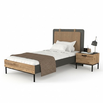 Jugendzimmer 2tlg Set Bett + Nachttisch Moderne MÃ¶bel Kinderzimmer Sets