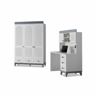 Jugendzimmer Modern Kleiderschrank Schreibtisch Holz MÃ¶bel Design 2tlg Set