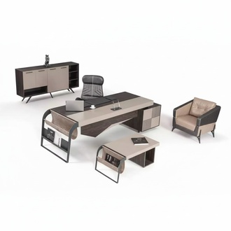 Kanzlei Luxus MÃ¶bel BÃ¼roeinrichtung Komplettes Set Tisch Schrank 3tlg