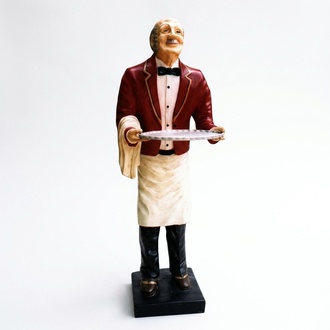 Kellner Figur Statue Skulptur Figuren Skulpturen Dekoration Servier
