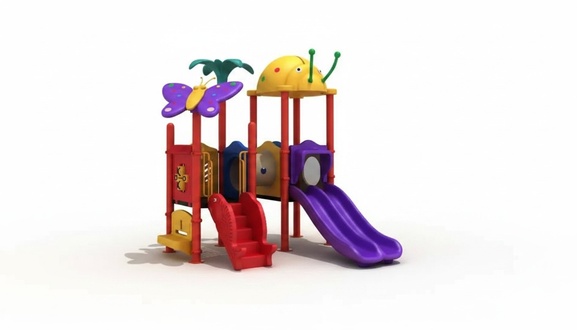 Kinderbereich mit Rutschen Unterhaltung fÃ¼r Kinder Garten SpielplÃ¤tze