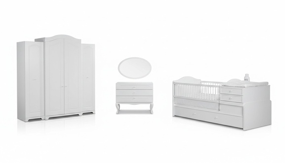 Kinderbett Kleiderschrank Jugendzimmer Kinderzimmer MÃ¶bel Holz 3tlg Set