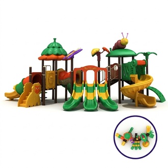 Kinderspielplatz mit Rutschen Unterhaltung fÃ¼r Kinder Outdoor Tower