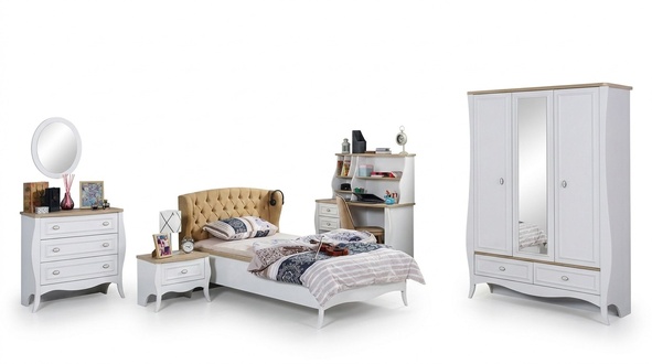 Kinderzimmer Jugendzimmer Schlafzimmer Modern Komplett Set Neu 5tlg