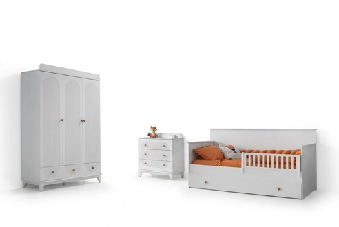 Kinderzimmer Modern Set Kinderbett Kleiderschrank Kommode Schlafzimmer Neu