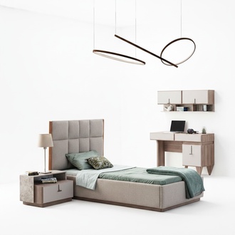 Kinderzimmer MÃ¶bel Designer Einzelbett Holz Nachttisch Schreibtisch 4tlg