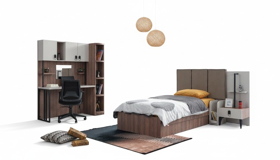 Kinderzimmer Set Bett Nachttisch Schreibtisch BÃ¼cherregal Modern Hochwertige