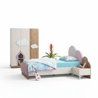 Kinderzimmer Set Kinderbett Nachttisch Kleiderschrank Top-QualitÃ¤t