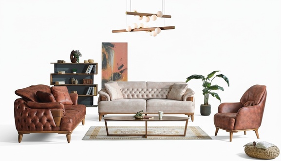 Klassisch Sofagarnitur 3+3+1 Sitzer Chesterfield Relax Sessel MÃ¶bel