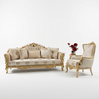 Klassische Couch Sofagarnitur Wohnzimmer MÃ¶bel einrichtung 3+1 Sitz Sofa