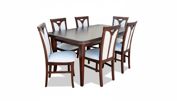 Klassische Esszimmer Möbel Essgarnitur Lehnstuhl Tisch Gruppe 7tlg. Set Modern