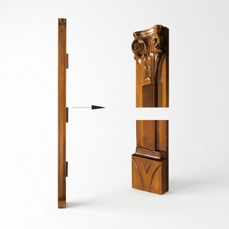 Klassische Pfeiler AbschluÃsatz fÃ¼r Schrank Schrankwand System SE-st-B-N Pfeiler