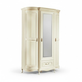 Klassische SchrÃ¤nke Schrank Schrankwand Kleiderschrank mit Spiegel VSchrank-3D-G