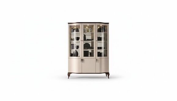 Klassische SchrÃ¤nke Vitrine Vitrinen Holz Edler Luxus Glas Schrank Holz