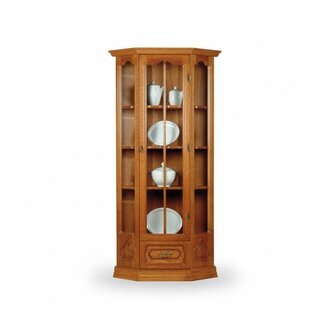 Klassische Schrank Anrichte Vitrine Kommode Vitrinen Glasschrank