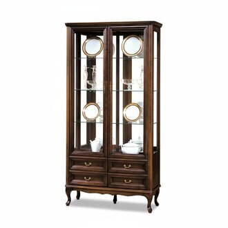 Klassische Vitrine Schrank Italienische MÃ¶bel Vitrinenschrank Vitrinen Neu W-W2