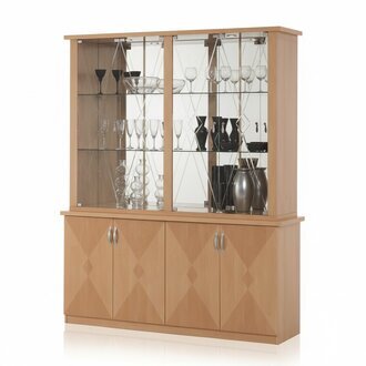 Klassische Vitrine Schrank Italienische MÃ¶bel SchrÃ¤nke MÃ¶bel Vitrinen Buche