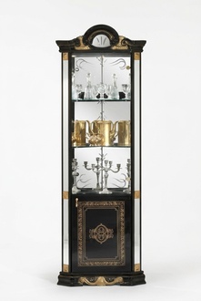 Klassische Vitrine Schrank Wohnzimmer Vitrinenschrank Vitrinen Italien