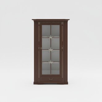 Klassische Vitrine Vitrinenschrank Vitrinen Glasschrank Schrank Kolonial OW-N