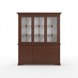 Klassische Vitrine Vitrinenschrank Vitrinen Glasschrank Schrank Kolonial Neu OK3