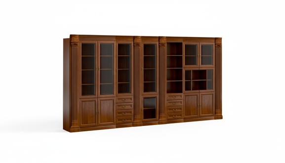 Klassischer Brauner BÃ¼roschrank Massivholz MÃ¶bel Exklusive SchrÃ¤nke