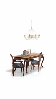 Klassischer Esszimmer Set Luxus Tisch 2x ArmlehnenstÃ¼hle Gruppe 5tlg