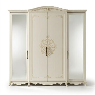 Klassischer Kleiderschrank MÃ¶bel Naturholz SchrÃ¤nke Schlafzimmer Design WeiÃ Neu