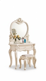 Klassischer Schminktisch Hocker Designer HolzmÃ¶bel Set Schlafzimmer 2tlg