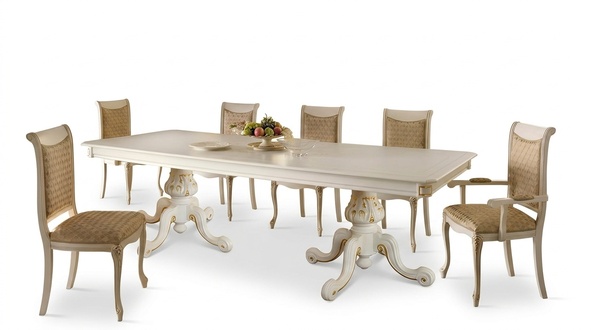 Klassischer Tisch Esstisch Holz Esszimmer Garnitur 6x Stuhl Set StÃ¼hle Lehn Neu