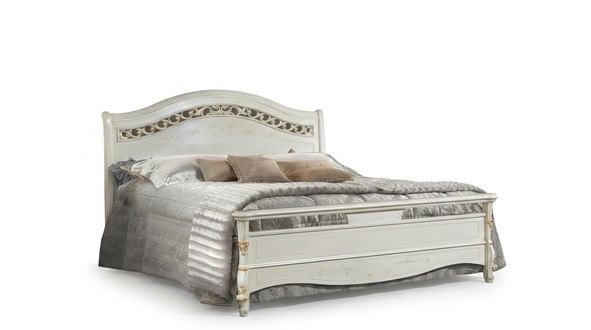 Klassisches Bett Doppelbett Betten Schlafzimmer Holz Italienische MÃ¶bel